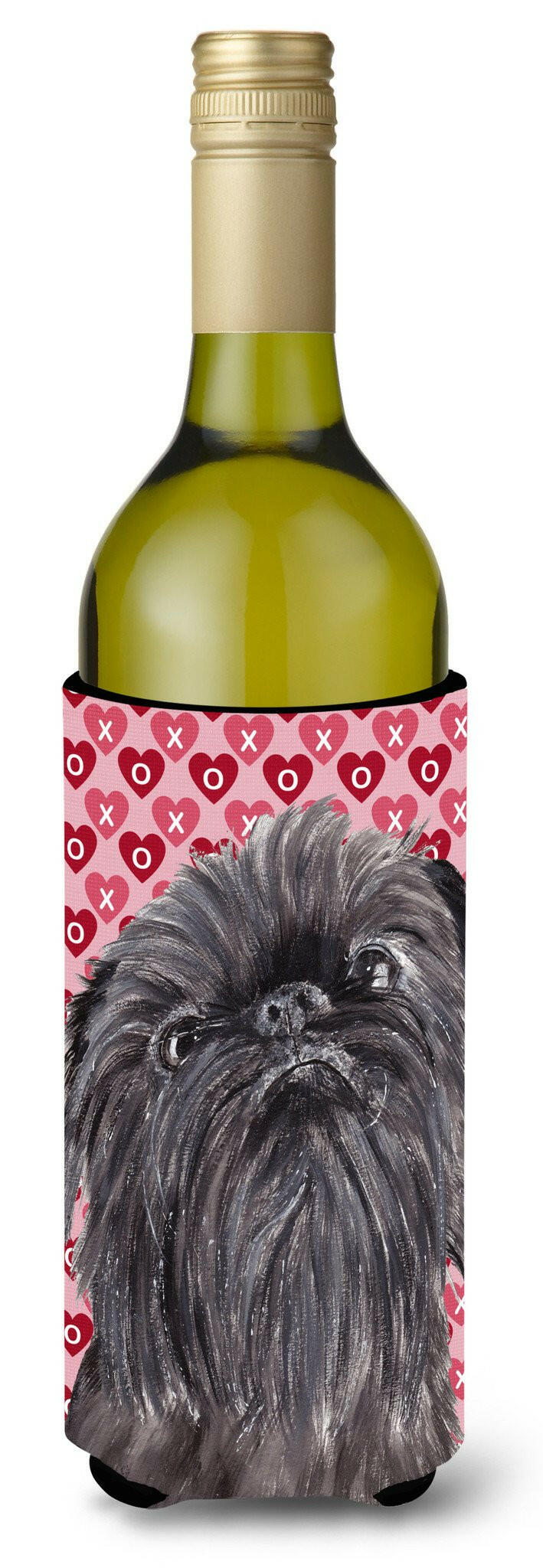 Brussels Griffon Valentine's Love Wine Bottle Beverage Insulator Beverage Insulator Hugger by Caroline's Treasures