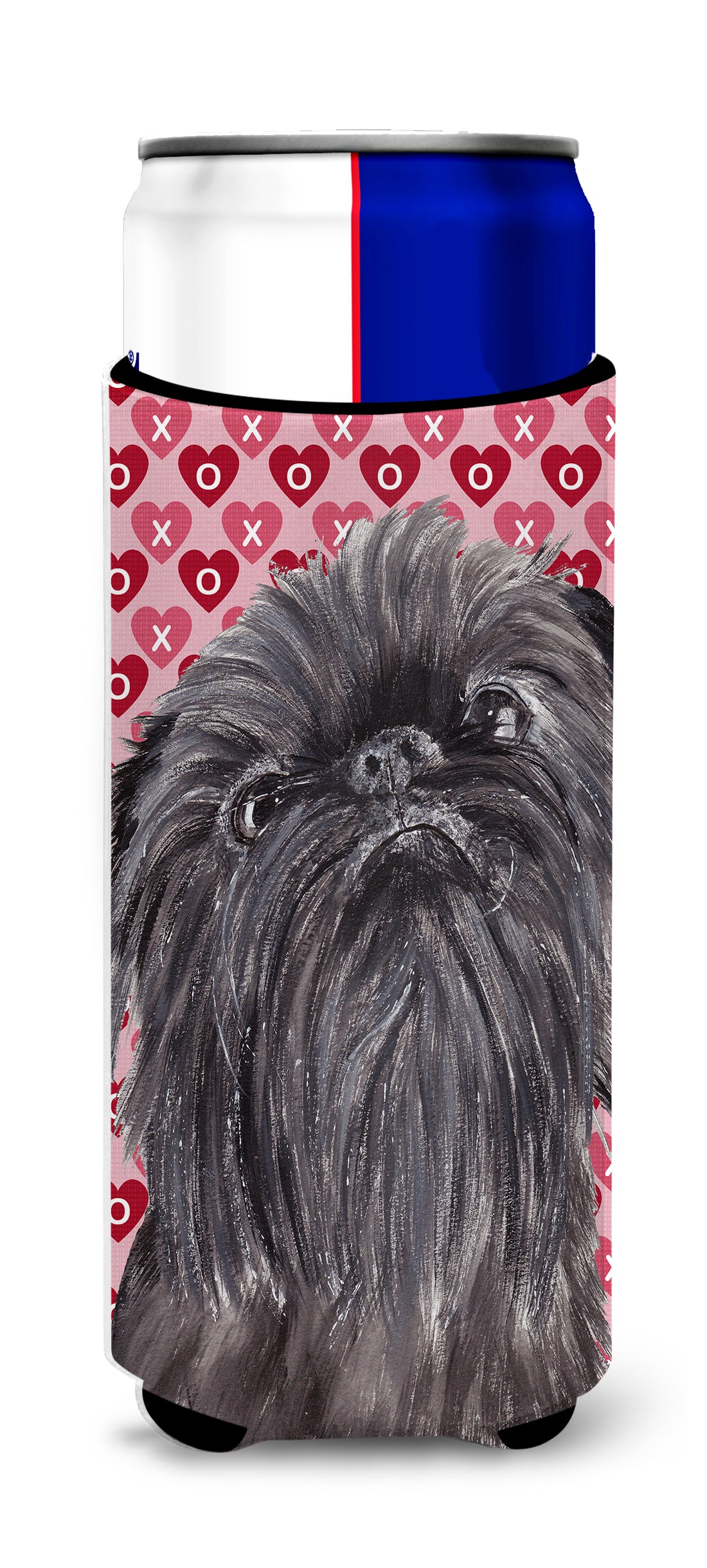 Brussels Griffon Valentine&#39;s Love Ultra Beverage Insulators for slim cans.