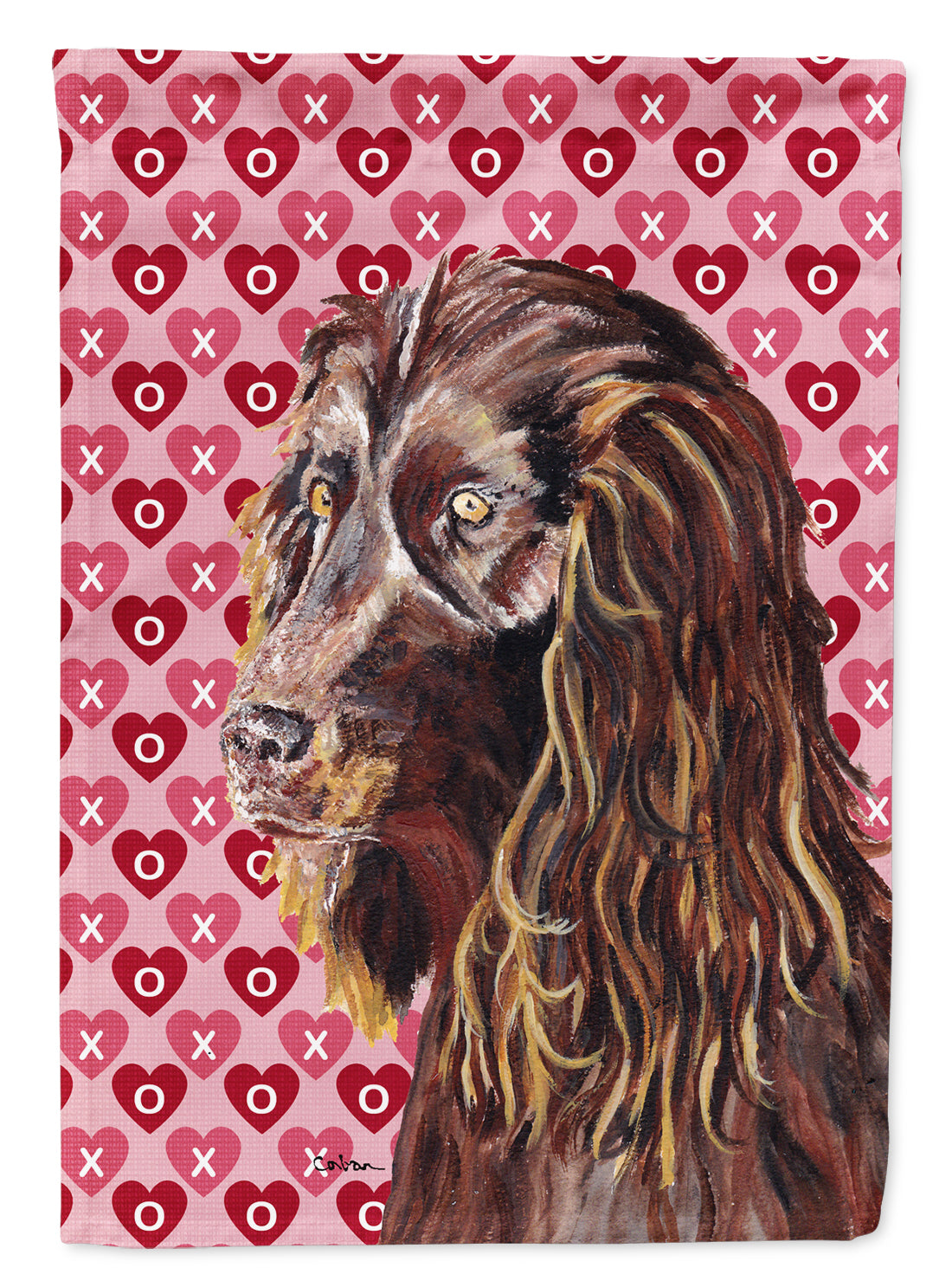 Boykin Spaniel Valentine's Love Flag Canvas House Size  the-store.com.