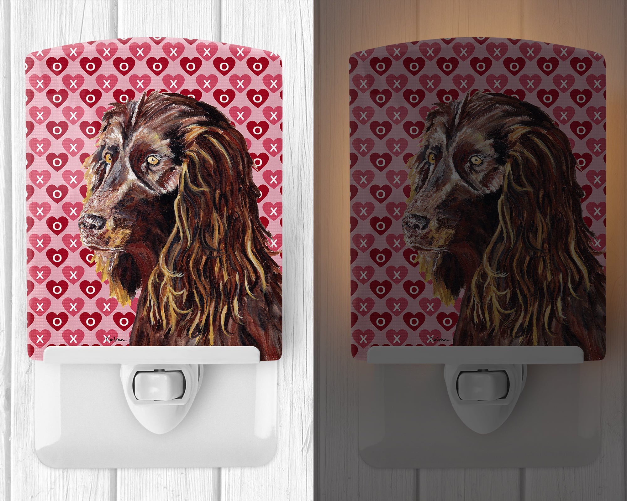 Boykin Spaniel Hearts and Love Ceramic Night Light SC9560CNL - the-store.com