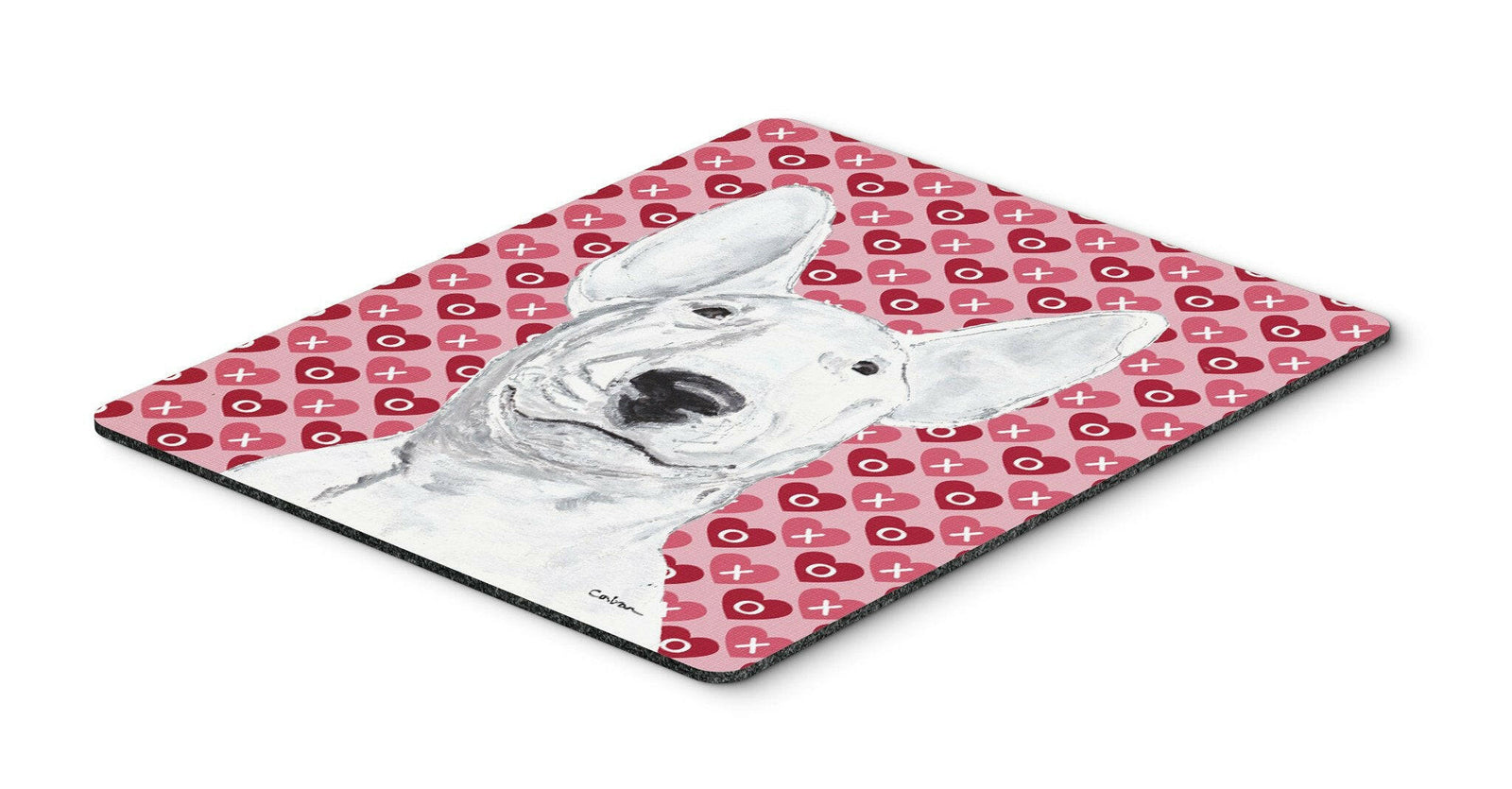 Bull Terrier Valentine's Love Mouse Pad, Hot Pad or Trivet by Caroline's Treasures