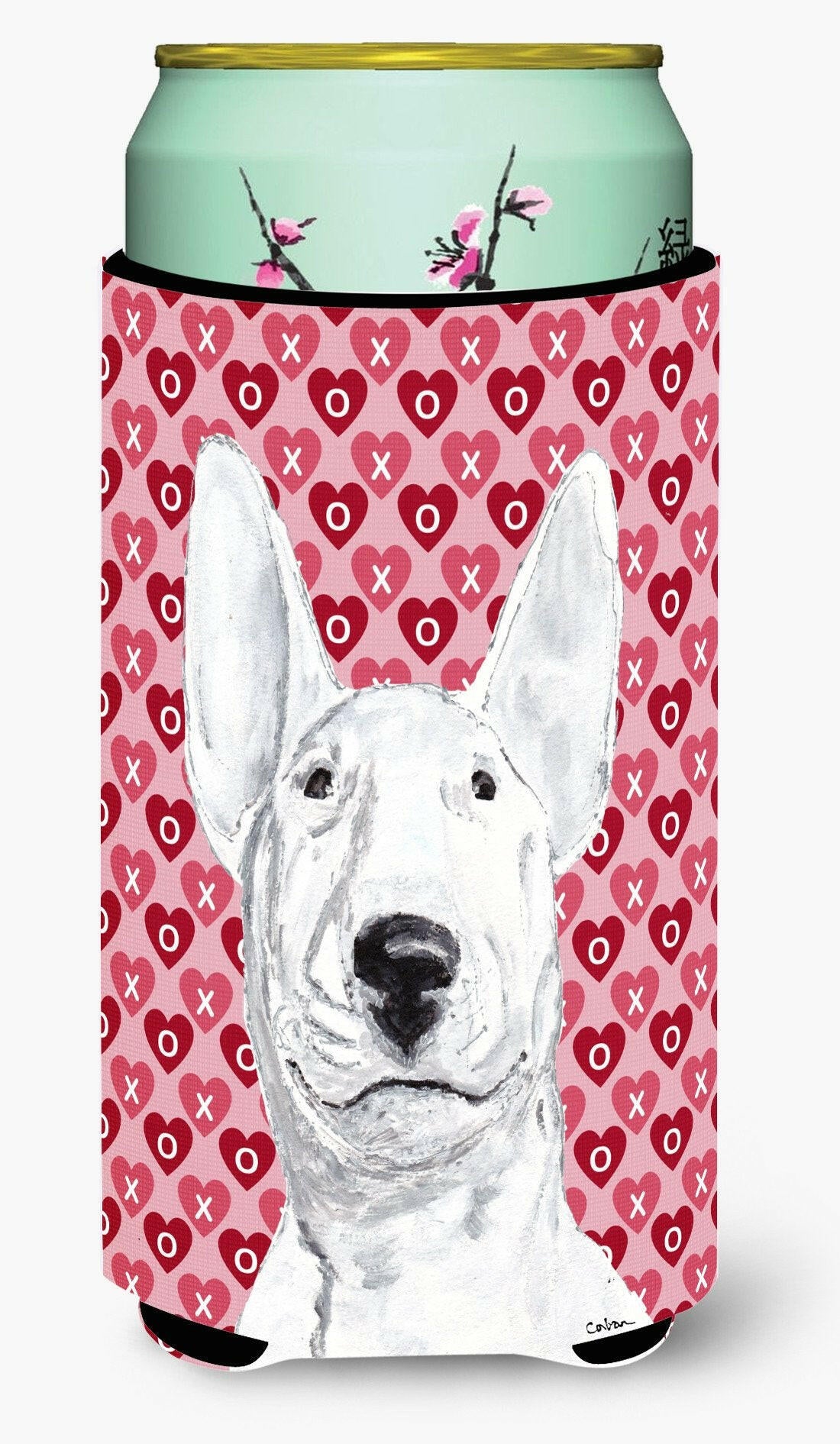 Bull Terrier Valentine's Love Tall Boy Beverage Insulator Beverage Insulator Hugger by Caroline's Treasures