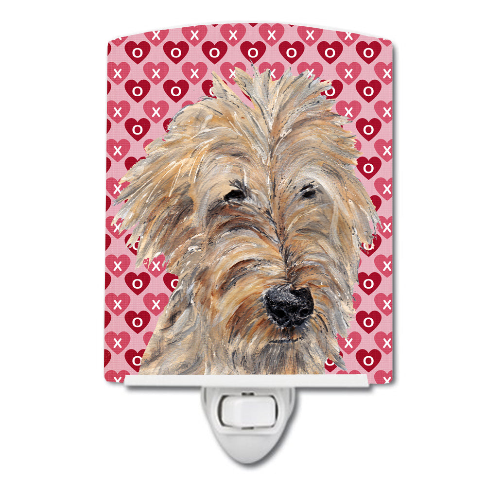 Golden Doodle Hearts and Love Ceramic Night Light SC9563CNL - the-store.com