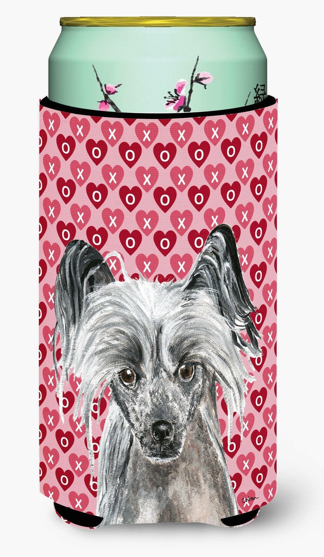 Chinese Crested Valentine's Love Tall Boy Beverage Insulator Beverage Insulator Hugger by Caroline's Treasures