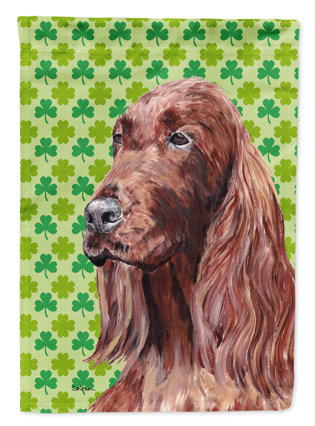 Irish Setter St Patrick&#39;s Irish Flag Garden Size.