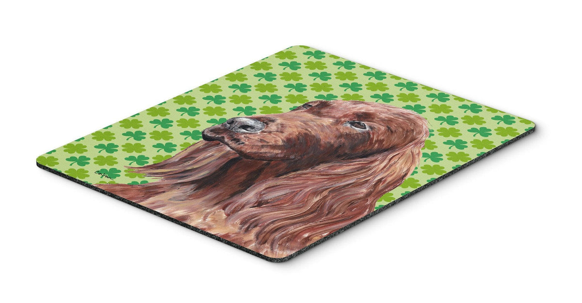 Irish Setter St Patrick&#39;s Irish Mouse Pad, Hot Pad or Trivet by Caroline&#39;s Treasures