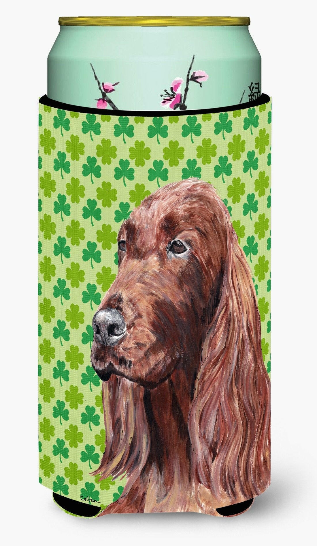 Irish Setter St Patrick&#39;s Irish Tall Boy Beverage Insulator Beverage Insulator Hugger by Caroline&#39;s Treasures