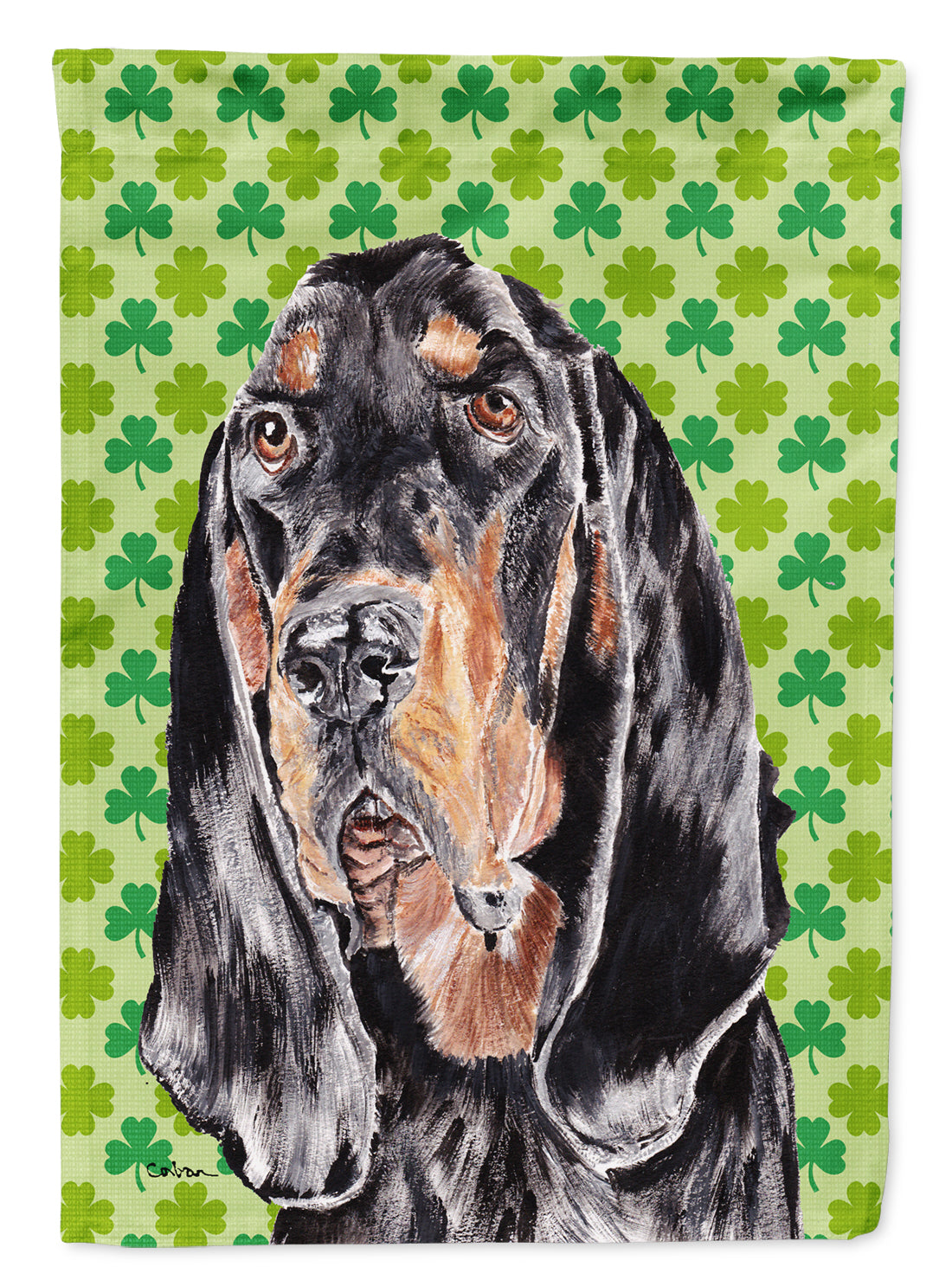 Coonhound St Patrick's Irish Flag Garden Size.