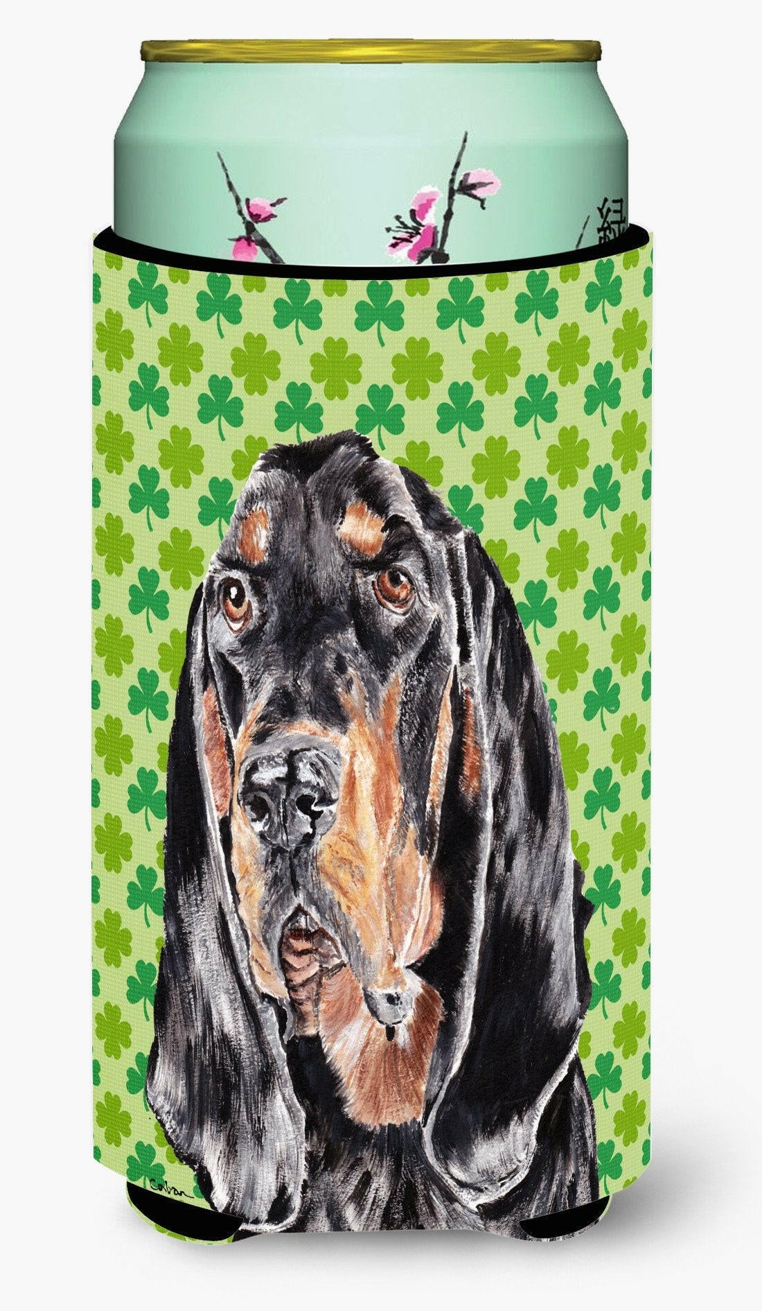 Coonhound St Patrick's Irish Tall Boy Beverage Insulator Beverage Insulator Hugger by Caroline's Treasures