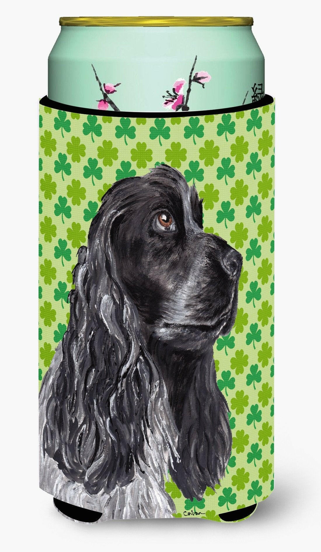 Cocker Spaniel St Patrick&#39;s Irish Tall Boy Beverage Insulator Beverage Insulator Hugger by Caroline&#39;s Treasures