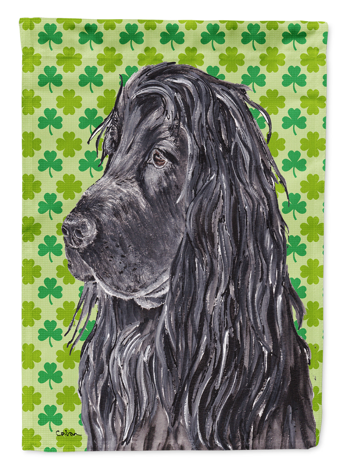 English Cocker Spaniel St Patrick&#39;s Irish Flag Canvas House Size  the-store.com.