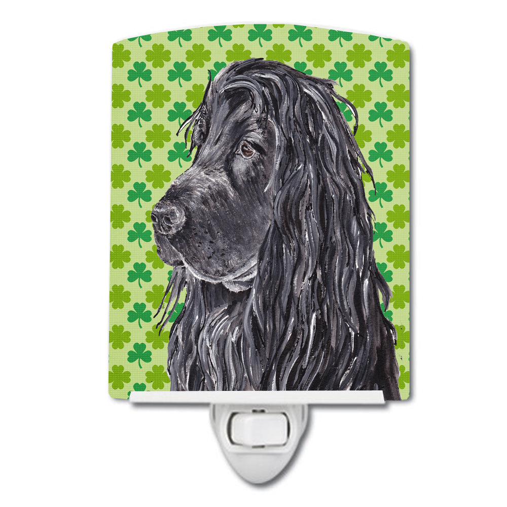 Black Cocker Spaniel Lucky Shamrock St. Patrick's Day Ceramic Night Light SC9569CNL - the-store.com