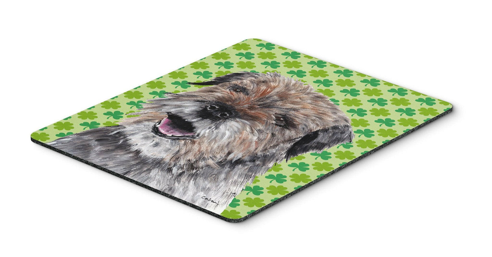 Border Terrier St Patrick's Irish Mouse Pad, Hot Pad or Trivet by Caroline's Treasures