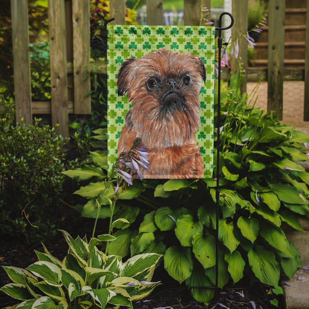 Brussels Griffon St Patrick's Irish Flag Garden Size.