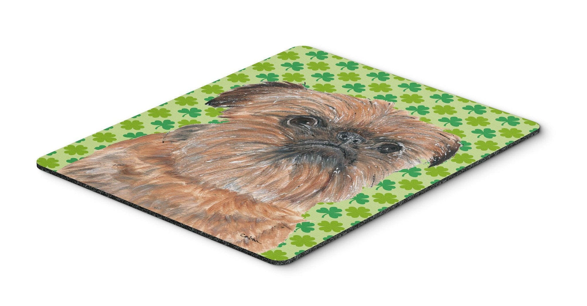 Brussels Griffon St Patrick's Irish Mouse Pad, Hot Pad or Trivet by Caroline's Treasures