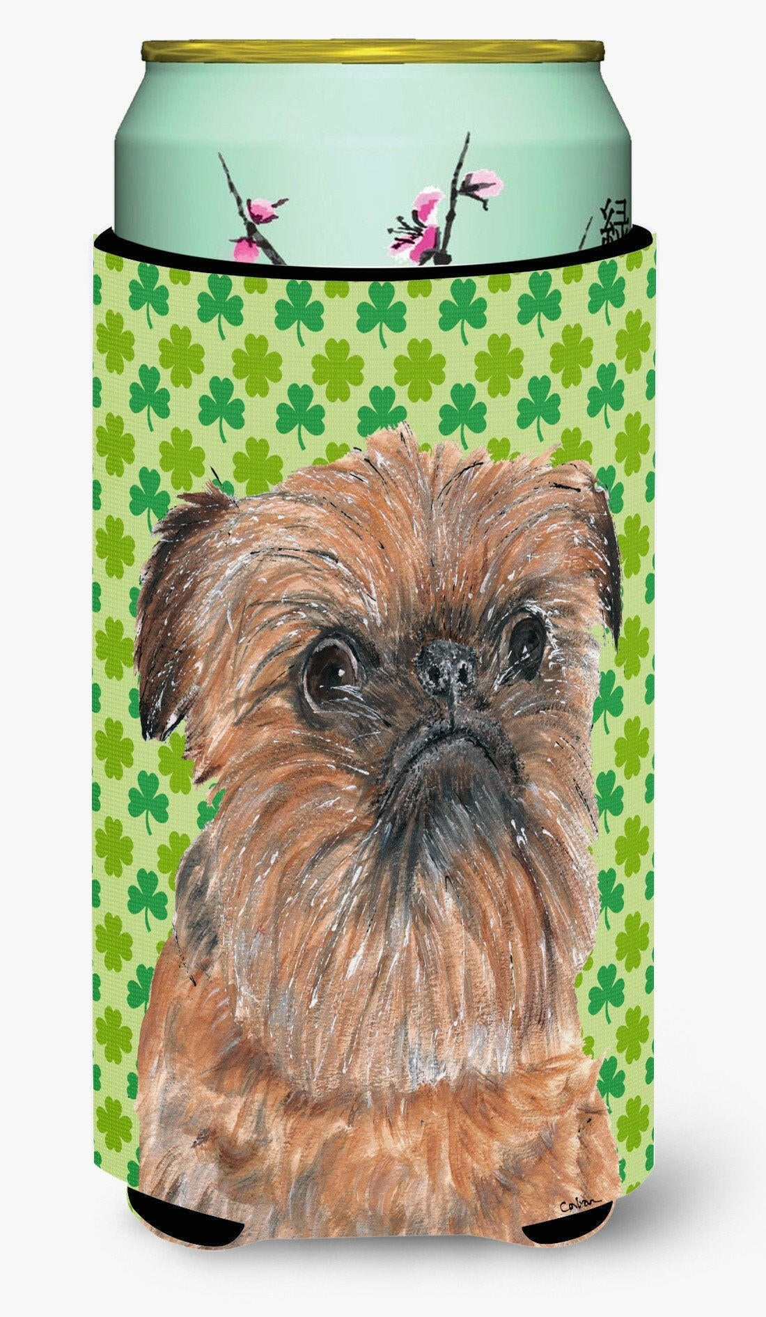 Brussels Griffon St Patrick's Irish Tall Boy Beverage Insulator Beverage Insulator Hugger by Caroline's Treasures