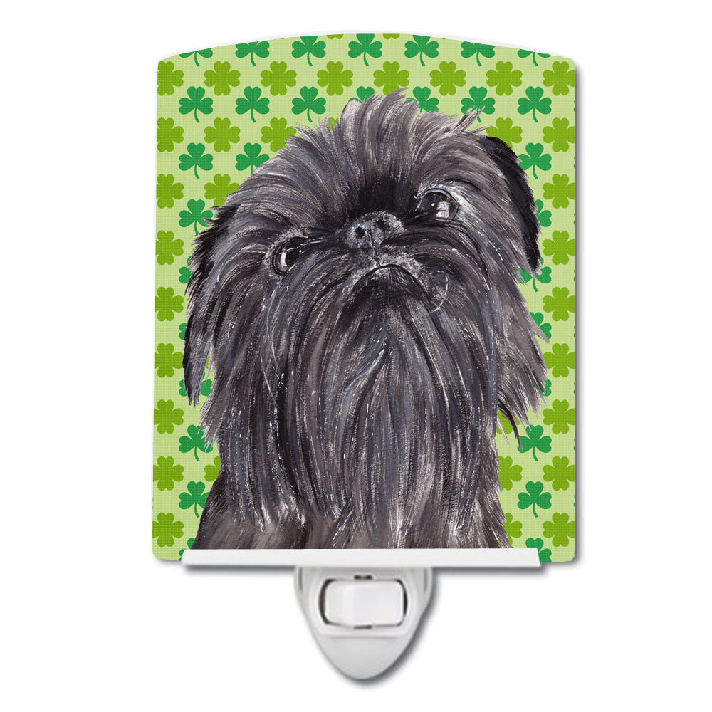 Brussels Griffon Lucky Shamrock St. Patrick's Day Ceramic Night Light SC9573CNL - the-store.com