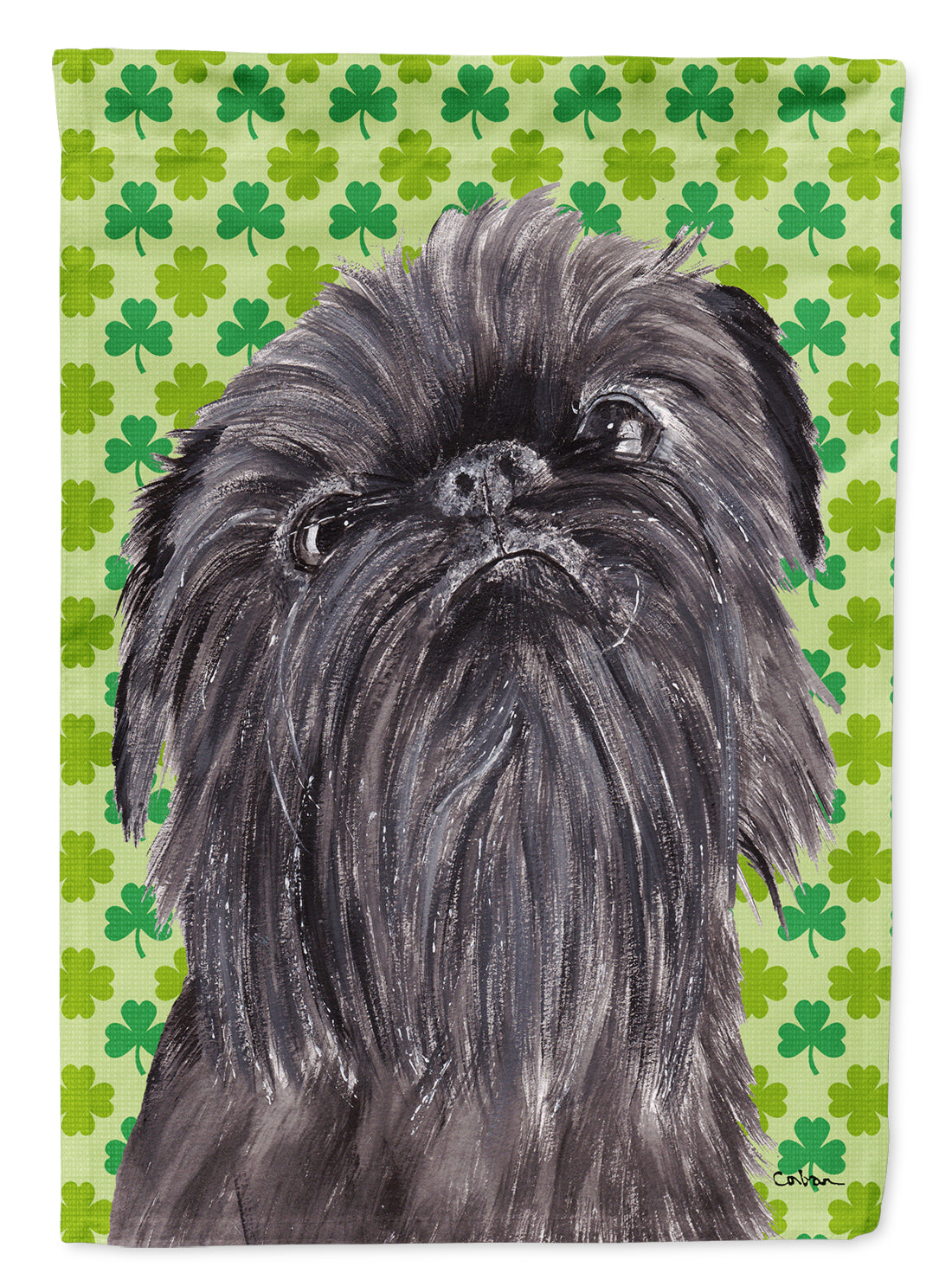 Brussels Griffon St Patrick's Irish Flag Garden Size.