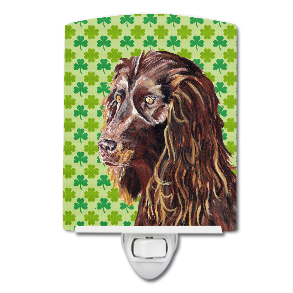 Boykin Spaniel Lucky Shamrock St. Patrick&#39;s Day Ceramic Night Light SC9574CNL - the-store.com