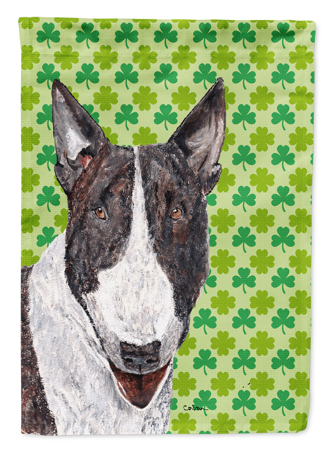Bull Terrier St Patrick's Irish Flag Canvas House Size  the-store.com.