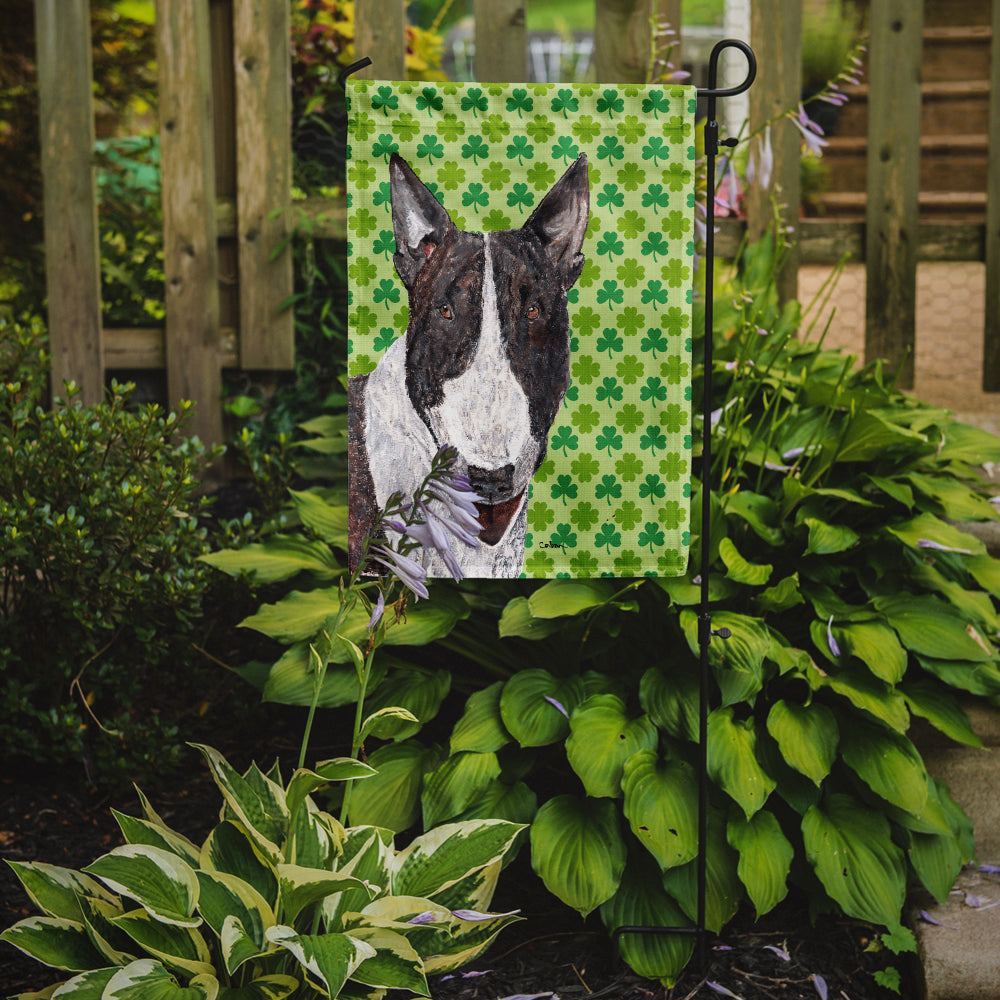 Bull Terrier St Patrick's Irish Flag Garden Size.