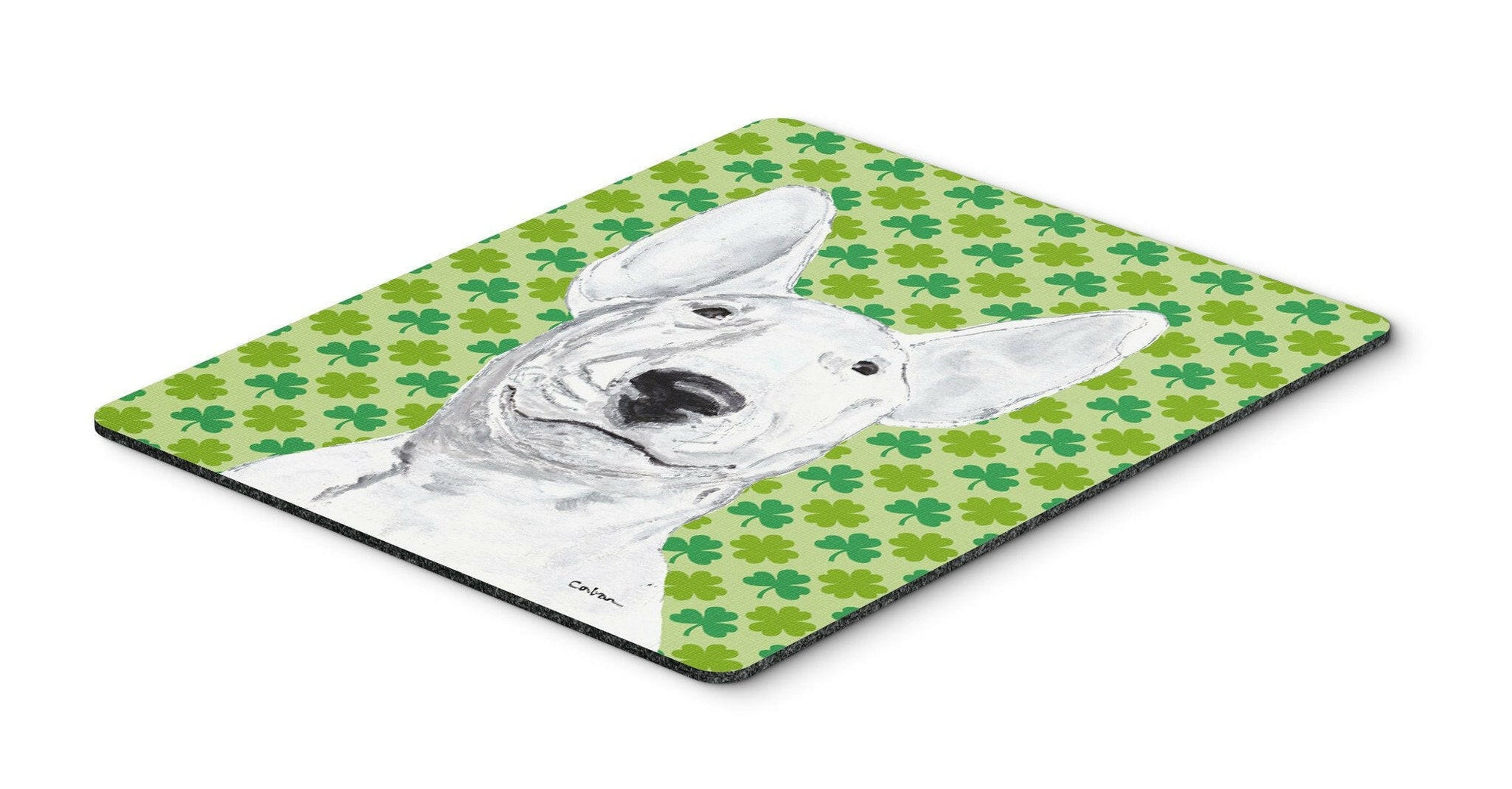 Bull Terrier St Patrick's Irish Mouse Pad, Hot Pad or Trivet by Caroline's Treasures