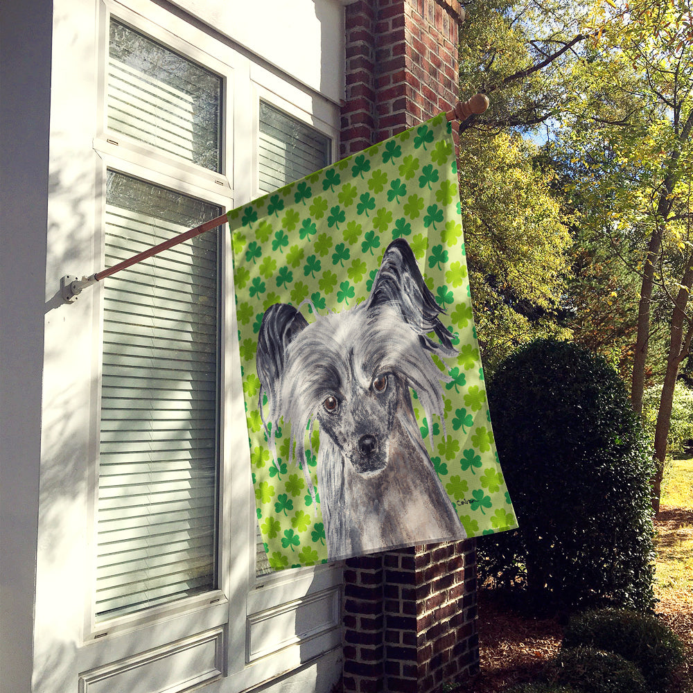 Chinese Crested St Patrick's Irish Flag Canvas House Size  the-store.com.