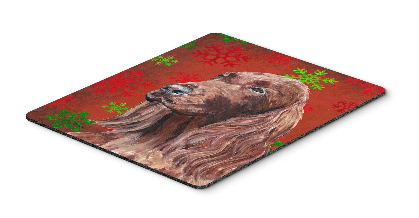 Irish Setter Red Snowflake Christmas Mouse Pad, Hot Pad or Trivet by Caroline's Treasures