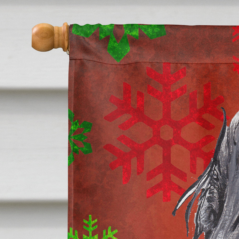 English Cocker Spaniel Red Snowflake Christmas Flag Canvas House Size  the-store.com.