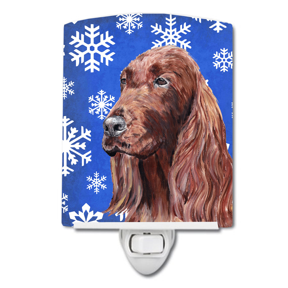 Irish Setter Winter Snowflakes Ceramic Night Light SC9594CNL - the-store.com