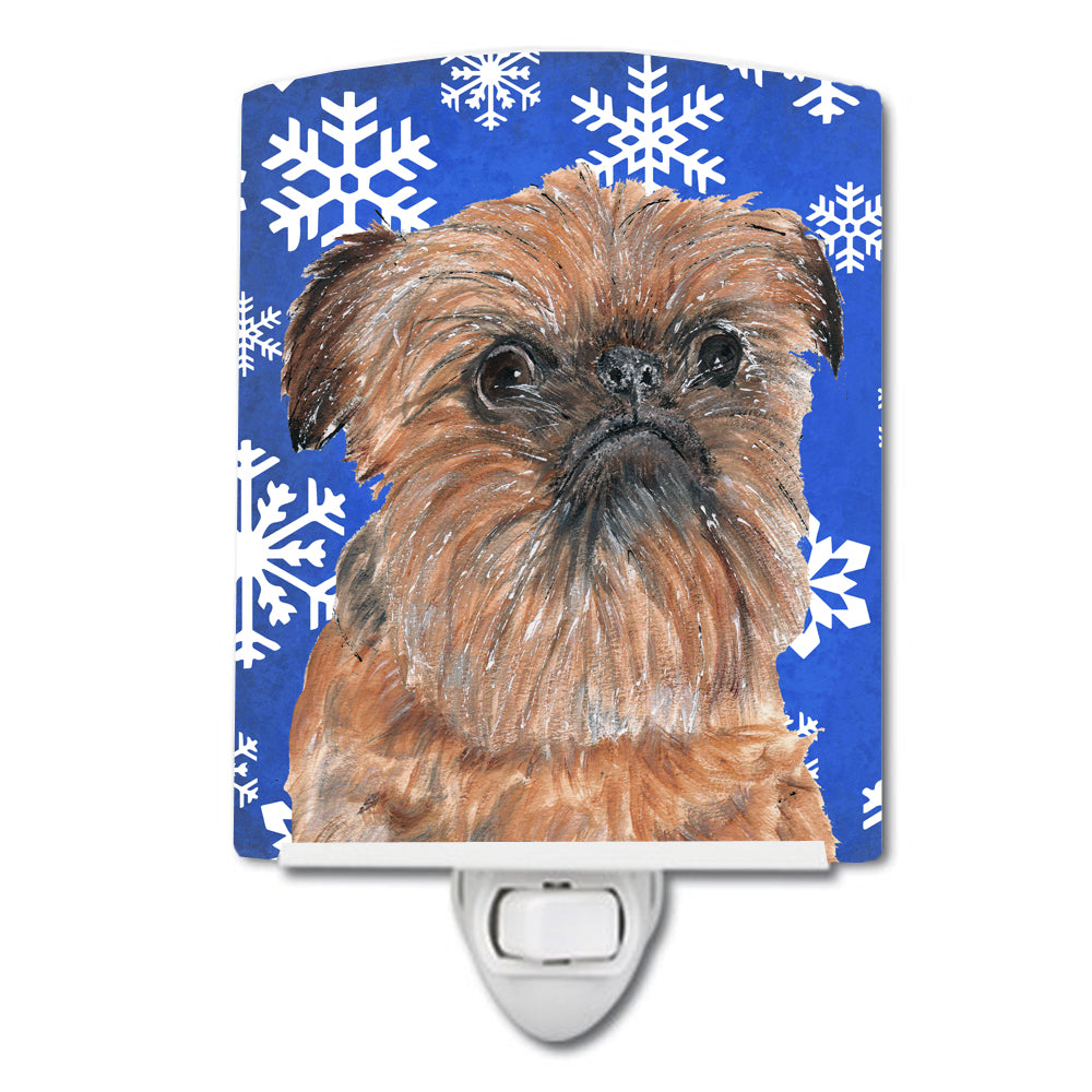 Brussels Griffon Winter Snowflakes Ceramic Night Light SC9600CNL - the-store.com