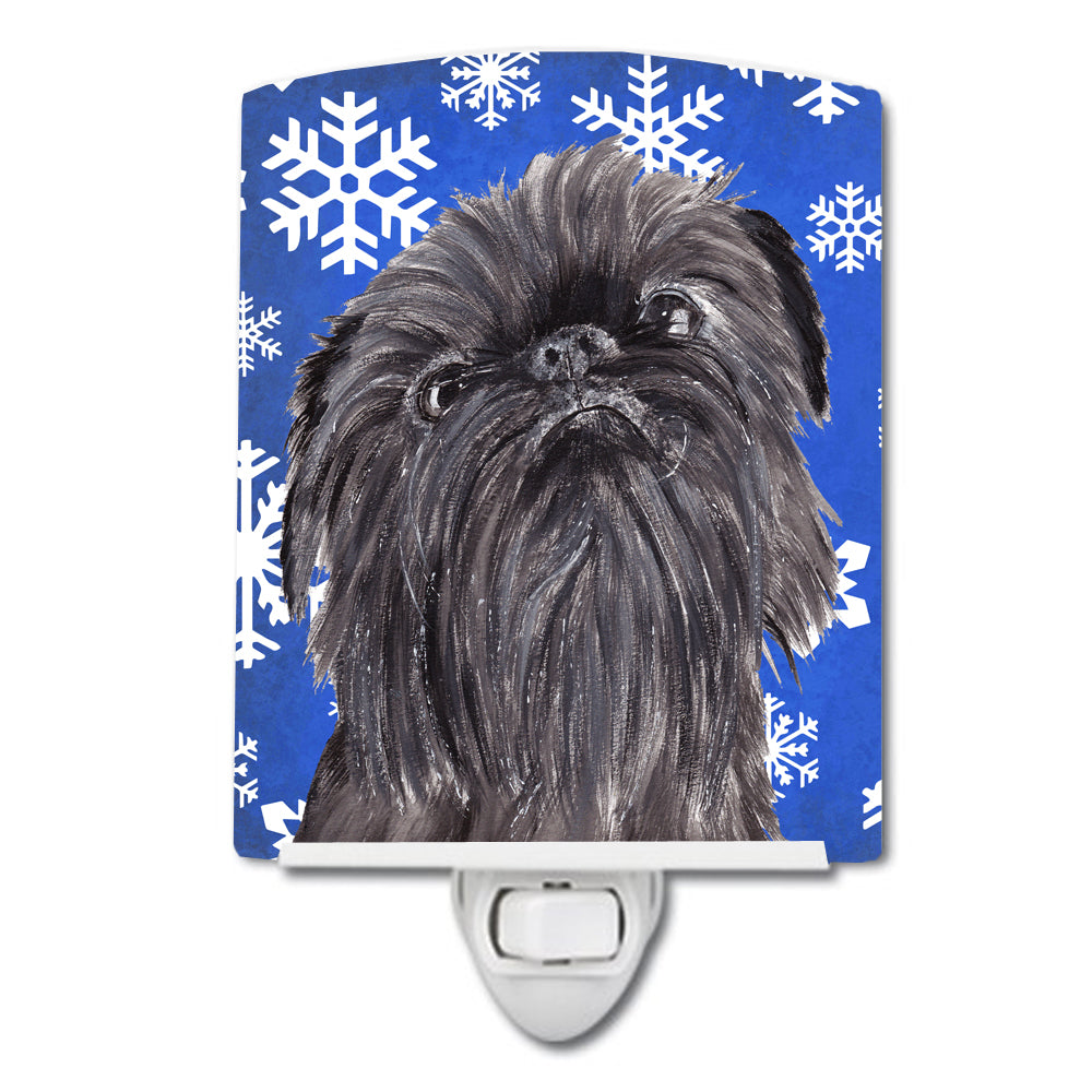 Brussels Griffon Winter Snowflakes Ceramic Night Light SC9601CNL - the-store.com