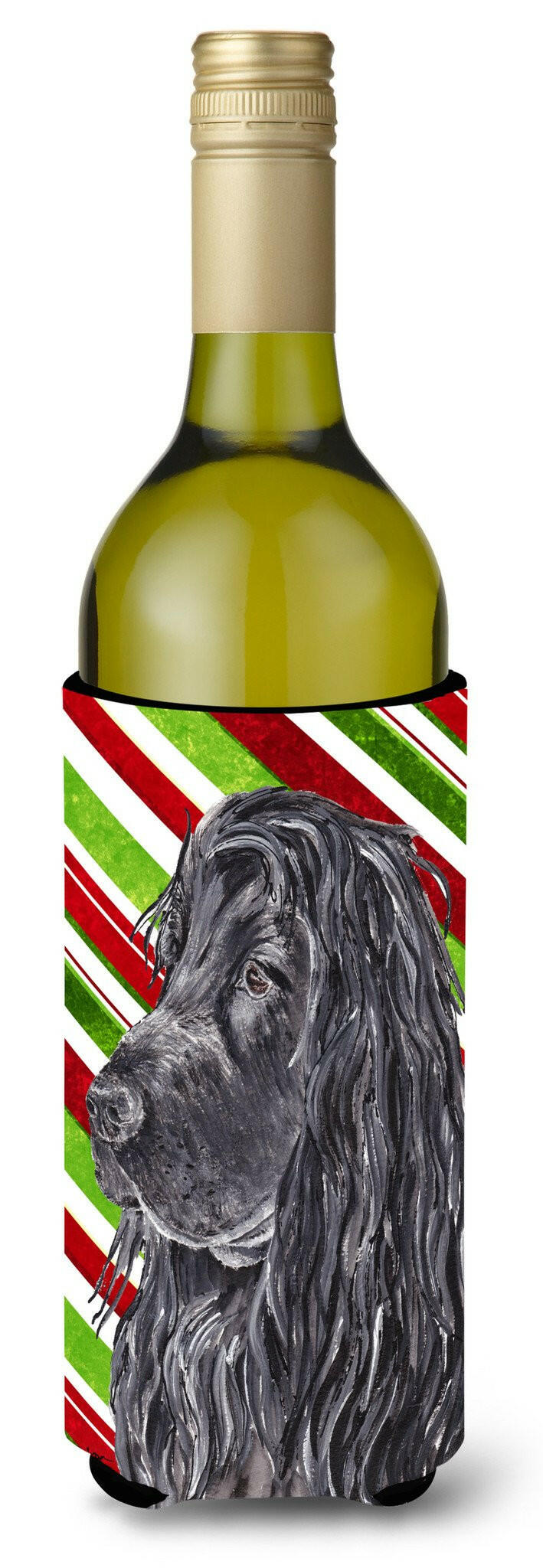 English Cocker Spaniel Candy Cane Christmas Wine Bottle Beverage Insulator Beverage Insulator Hugger by Caroline's Treasures