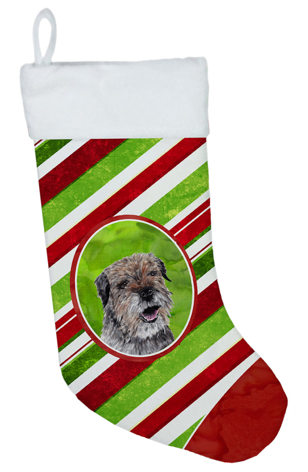 Border Terrier Candy Cane Christmas Christmas Stocking SC9613-CS  the-store.com.