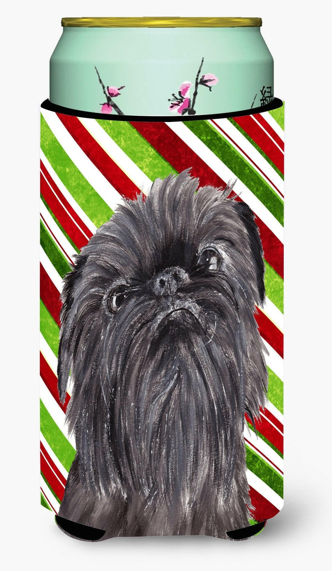 Brussels Griffon Candy Cane Christmas Tall Boy Beverage Insulator Beverage Insulator Hugger by Caroline's Treasures