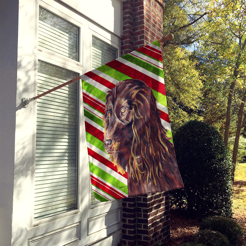 Boykin Spaniel Candy Cane Christmas Flag Canvas House Size  the-store.com.