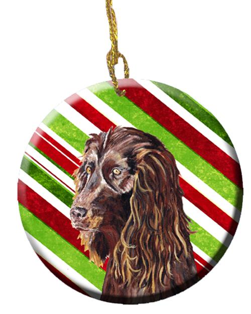 Boykin Spaniel Candy Cane Christmas Ceramic Ornament SC9616CO1 by Caroline's Treasures