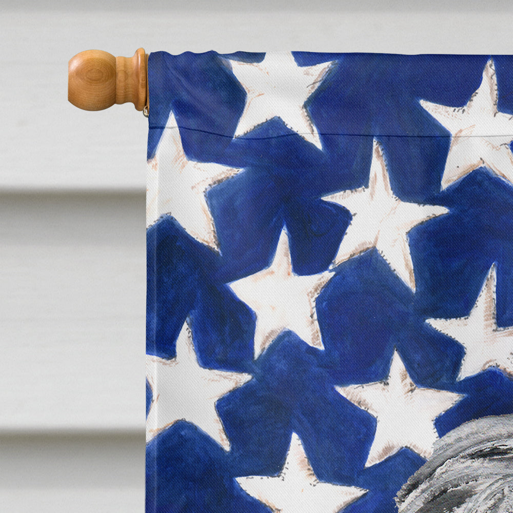 Scottish Deerhound with American Flag USA Flag Canvas House Size SC9645CHF  the-store.com.