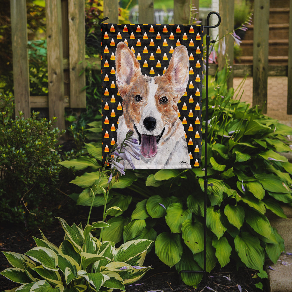 Cardigan Corgi Candy Corn Halloween Flag Garden Size SC9648GF  the-store.com.