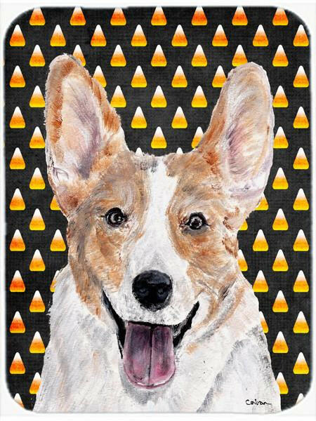 Cardigan Corgi Candy Corn Halloween Glass Cutting Board Large Size SC9648LCB by Caroline's Treasures