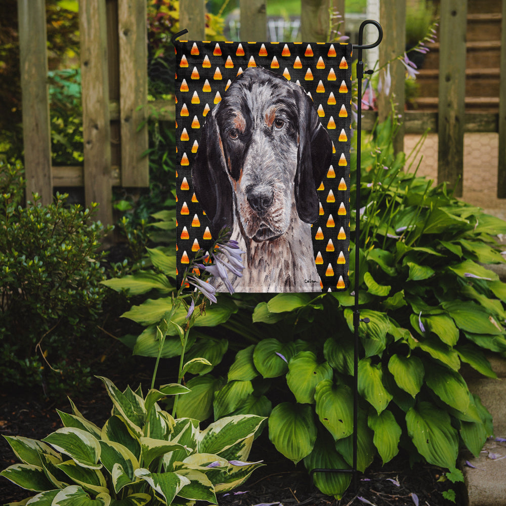 Blue Tick Coonhound Candy Corn Halloween Flag Garden Size SC9649GF  the-store.com.