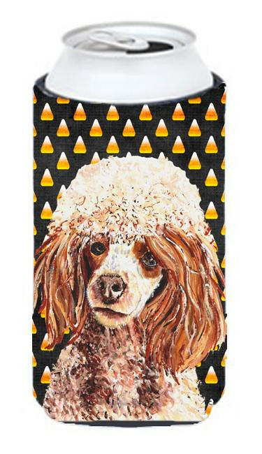 Red Miniature Poodle Candy Corn Halloween Tall Boy Beverage Insulator Hugger SC9651TBC by Caroline&#39;s Treasures