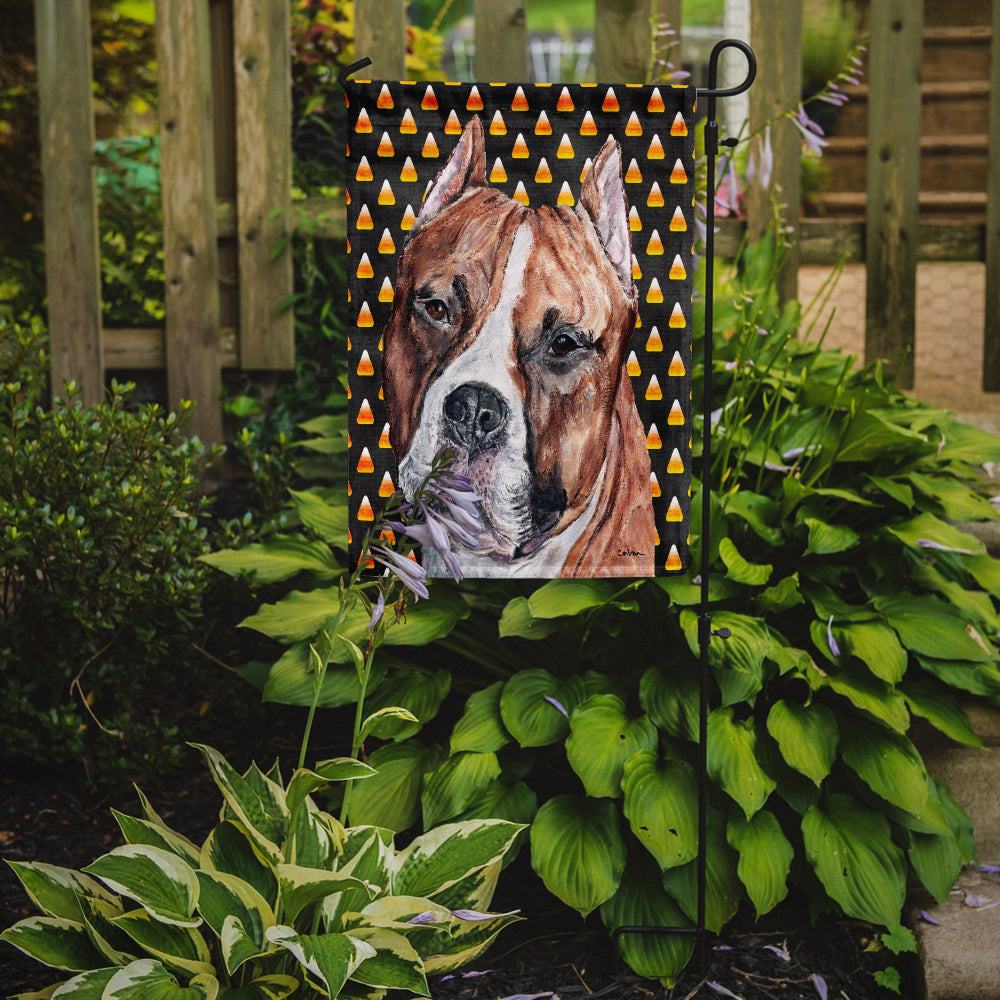 Staffordshire Bull Terrier Staffie Candy Corn Halloween Flag Garden Size SC9656GF  the-store.com.