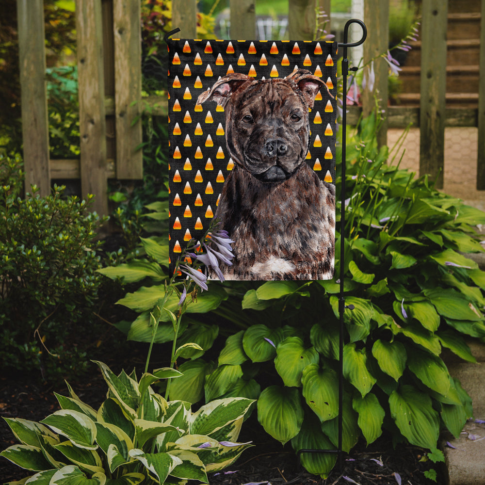 Staffordshire Bull Terrier Staffie Candy Corn Halloween Flag Garden Size SC9657GF  the-store.com.