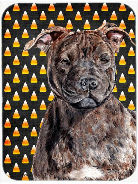 Staffordshire Bull Terrier Staffie Candy Corn Halloween Mouse Pad, Hot Pad or Trivet SC9657MP by Caroline&#39;s Treasures