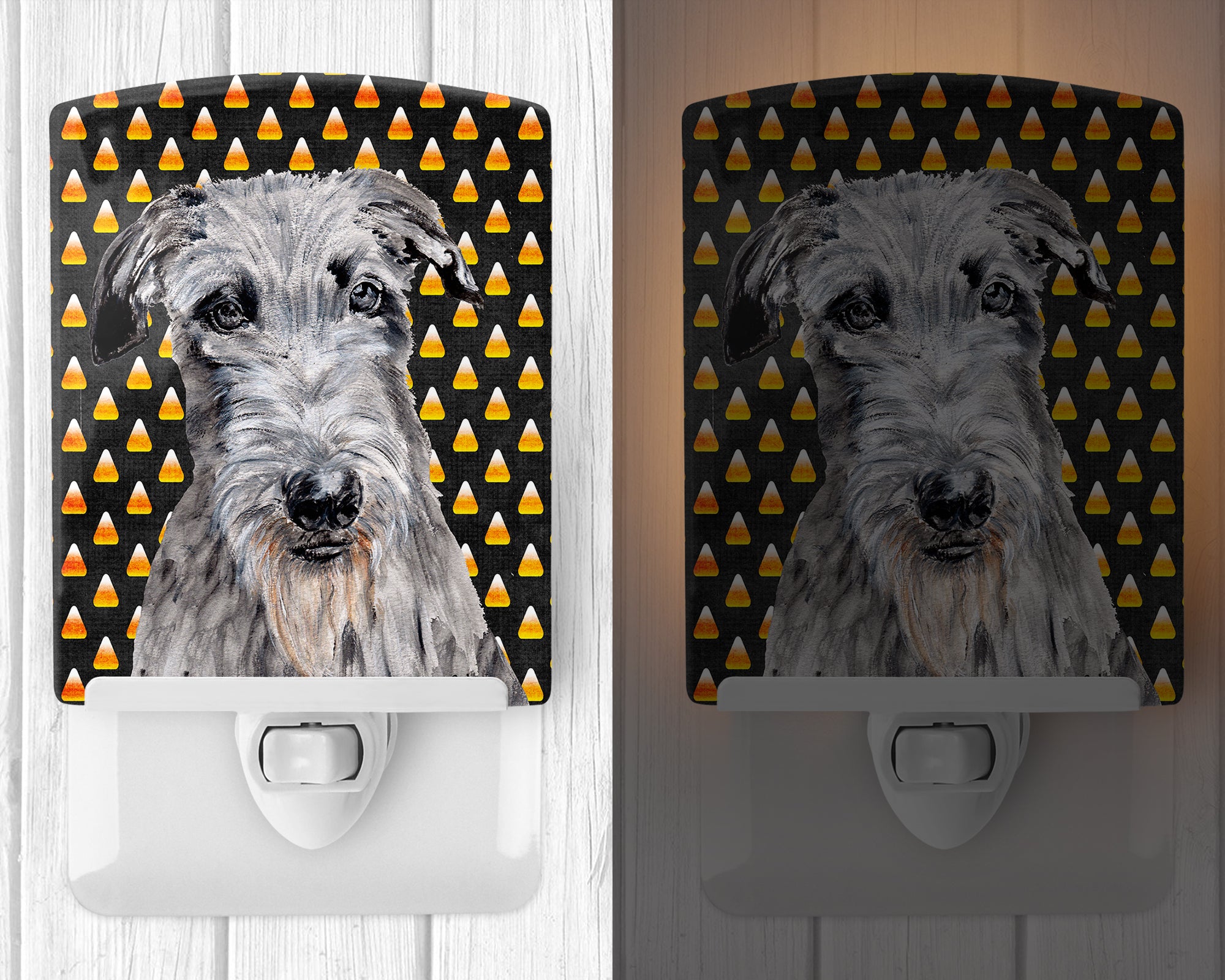 Scottish Deerhound Candy Corn Halloween Ceramic Night Light SC9658CNL - the-store.com