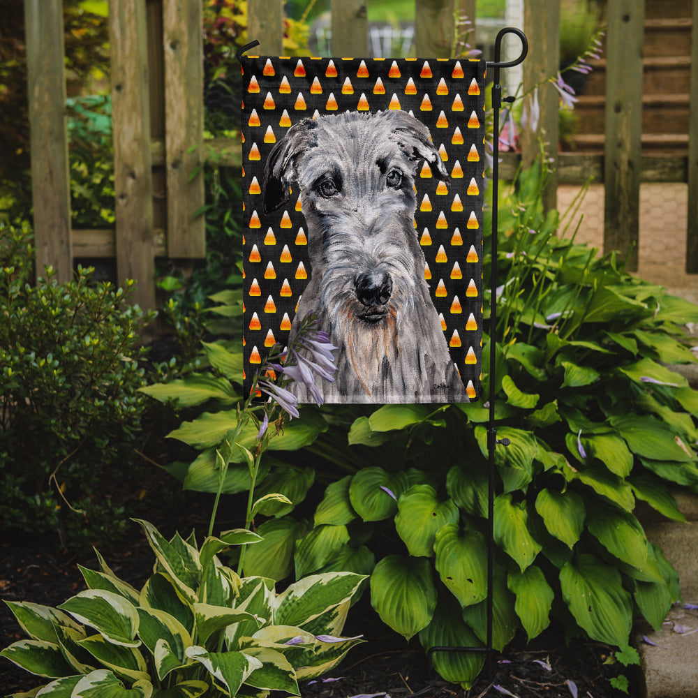 Scottish Deerhound Candy Corn Halloween Flag Garden Size SC9658GF  the-store.com.