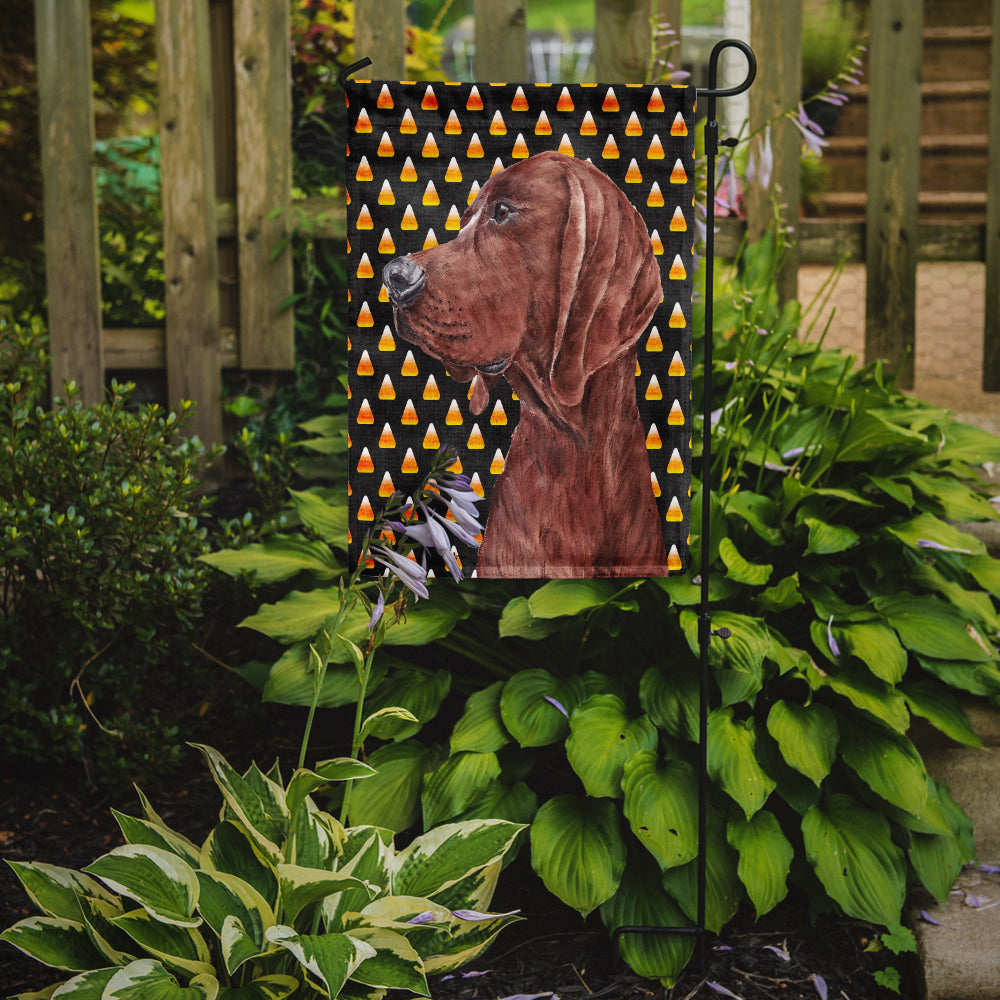 Redbone Coonhound Candy Corn Halloween Flag Garden Size SC9659GF  the-store.com.