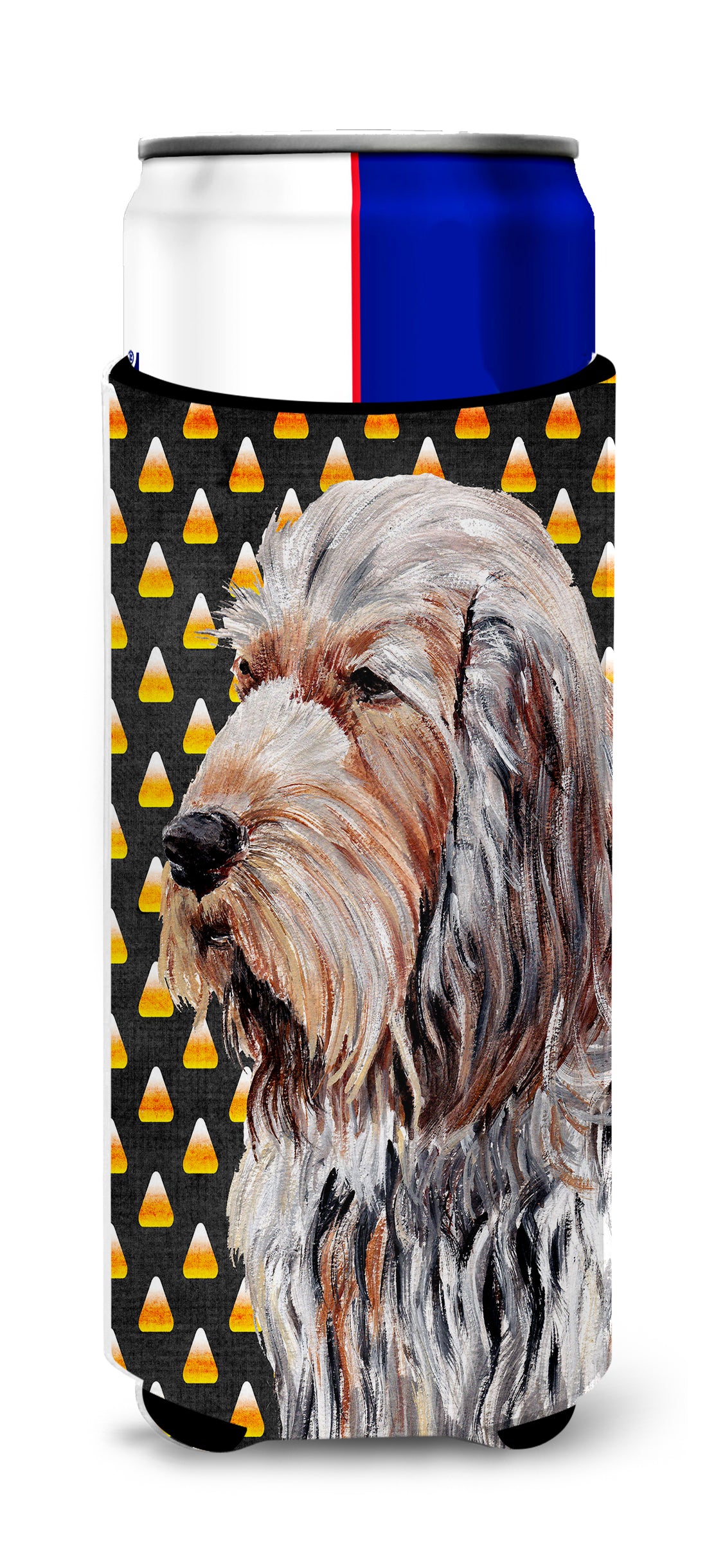 Otterhound Candy Corn Halloween Ultra Beverage Insulators for slim cans SC9660MUK.