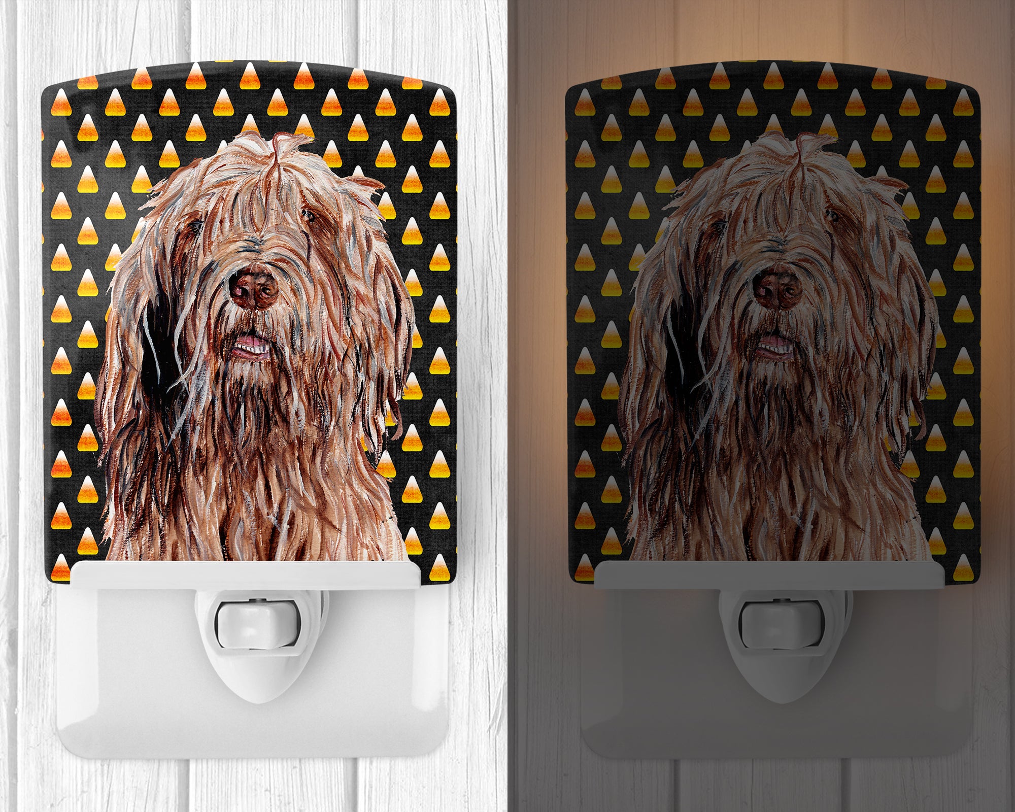 Otterhound Candy Corn Halloween Ceramic Night Light SC9661CNL - the-store.com